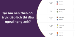 Tại sao nên theo dõi trực tiếp lịch thi đấu ngoại hạng anh